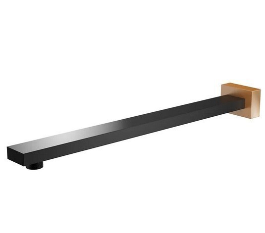MONDELLA Shower Arm 400mm, Matt Black & Rose Gold, Brass Construction. Wat