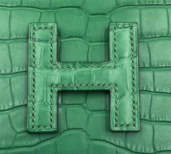 Hermes Jige Duo Wallet / Clutch Vanille Matte Alligator New – Mightychic