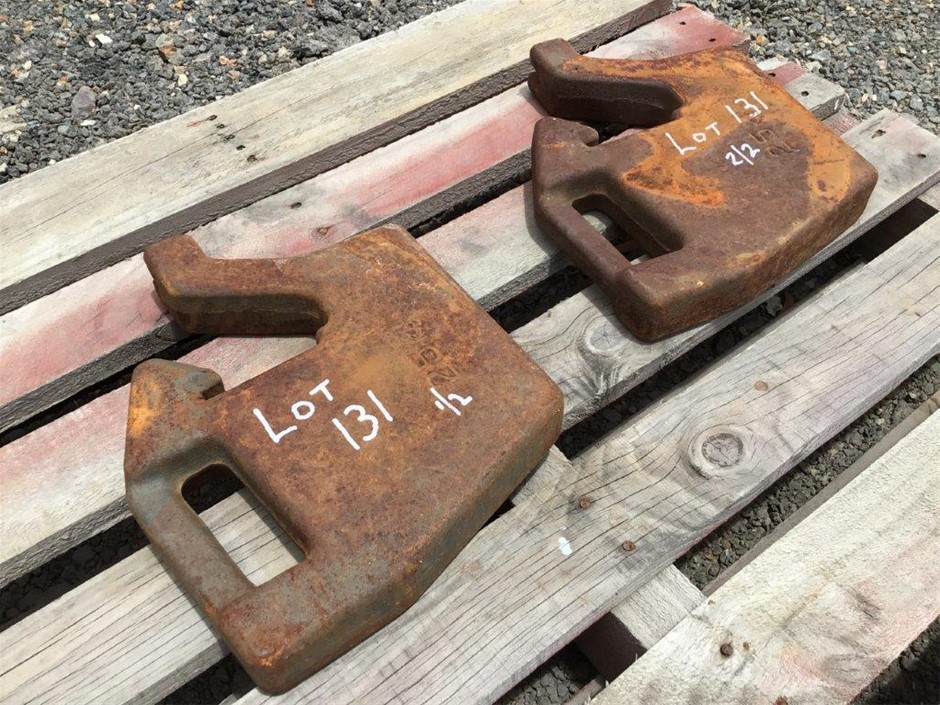 2x Tractor Counterweights - 25kg Auction (0131-7042119) | Grays Australia