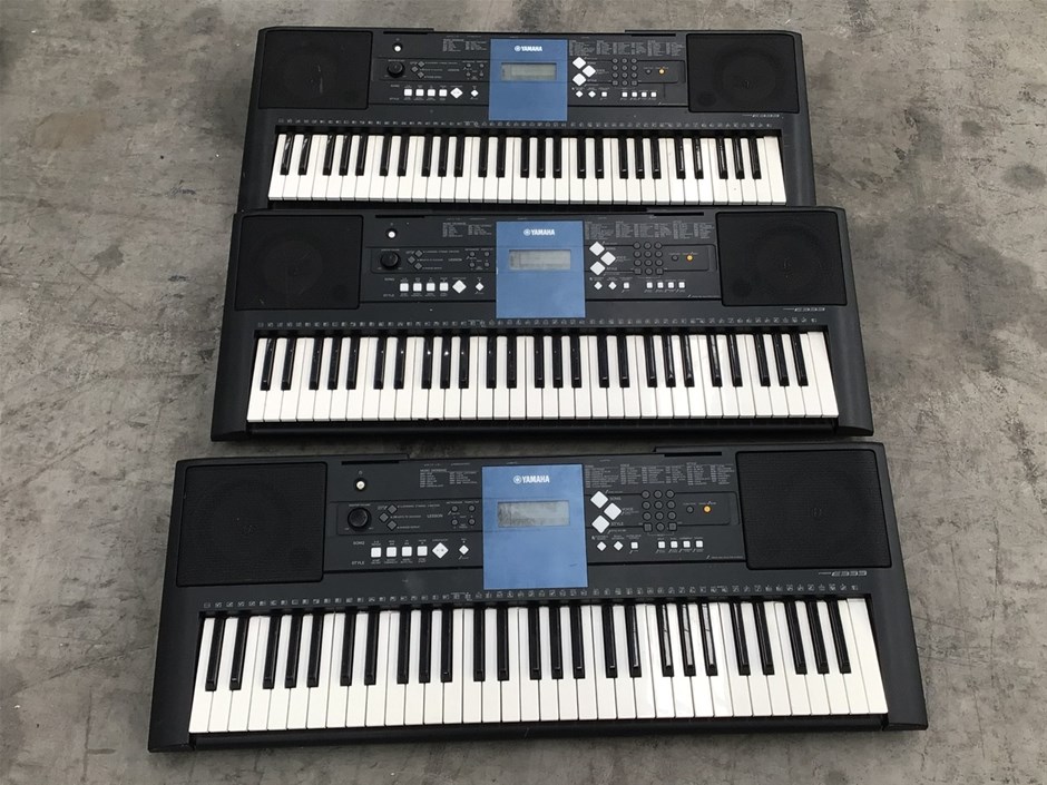 3 x Yamaha PSR-E333 Digital Keyboards. Auction (0082-3023820