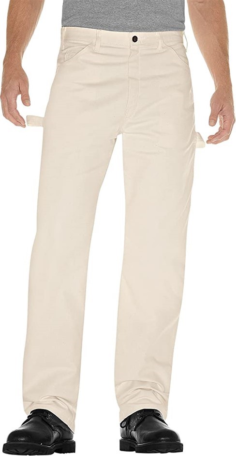 DICKIES Men's Relaxed Fit Utility Pant, Size 33 x 32, Cotton, Natural. Buy