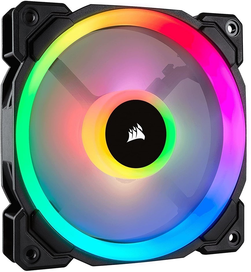CORSAIR LL120 RGB 120mm Dual Light Loop RGB LED PWM Fan, Black.  Buyers Not