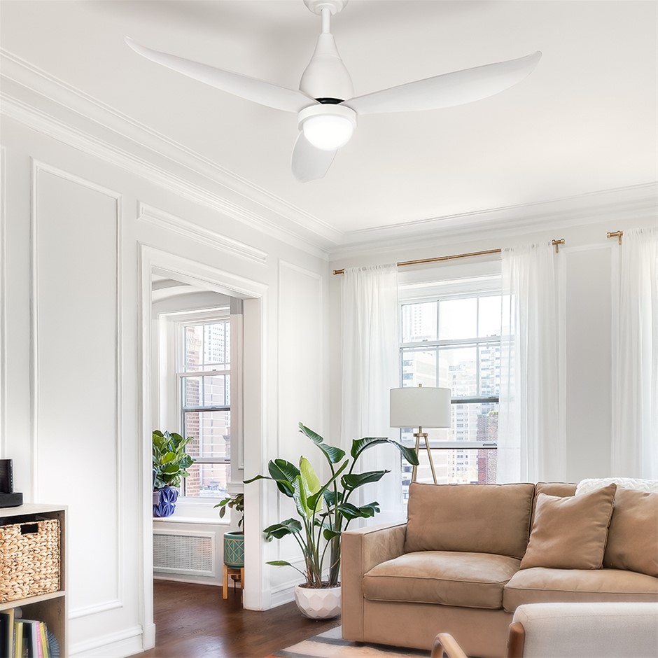 Devanti 48'' Ceiling Fan DC Motor w/Light w/Remote - White