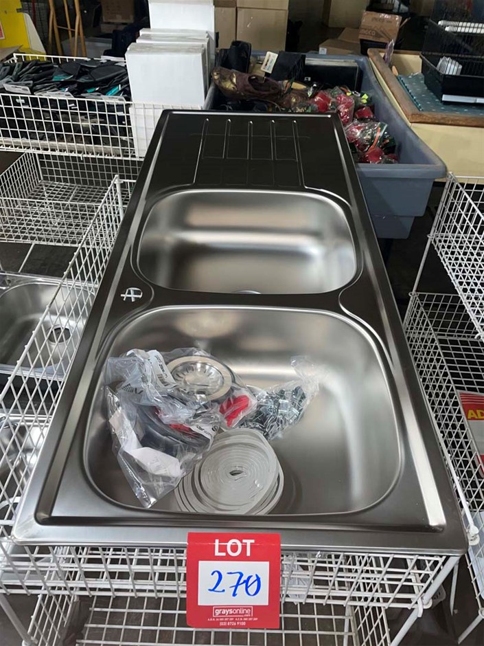 FRANKE Sink, CDX621, Stainless Steel, Double Bowl RHD, With Drainers