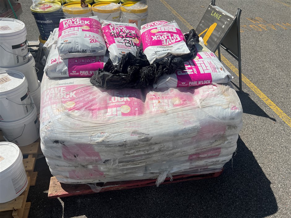 Pallet Of Westbuild pave N’Lock Joint Compound Auction (00039037063
