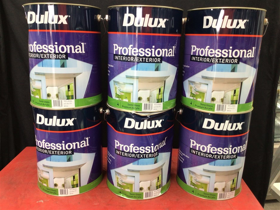 6 x 10 Litre Tins of Dulux Professional Paint Auction (00113024239