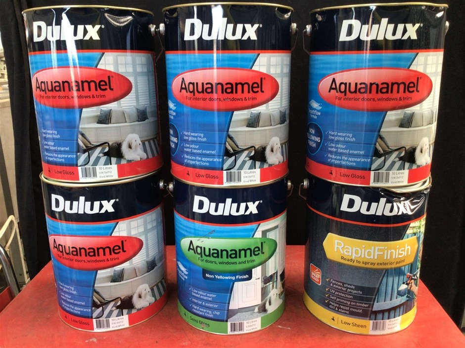 6 x Assorted 10 Litre Tins of Dulux Paint Auction (00273024239