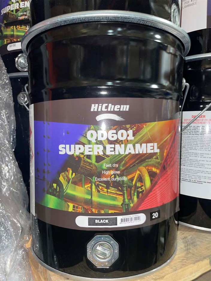 20ltr Black Super Enamel Paint Auction (0034-3024358) | Grays Australia