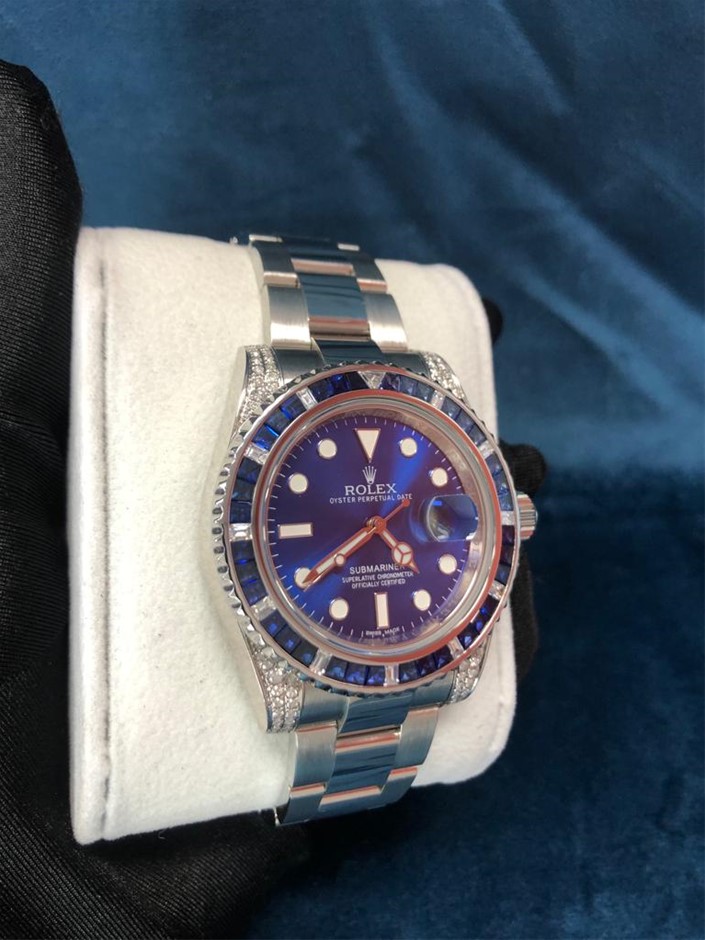 ROLEX SUBMARINER ICED OUT WATCH Auction 0027 2550147 Grays