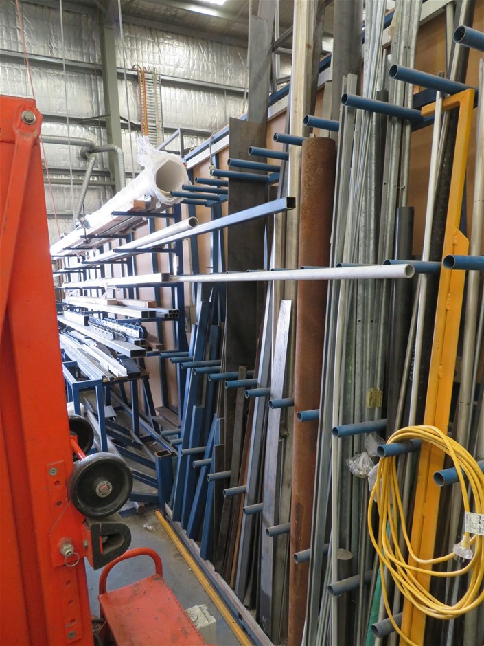 2 x Steel Stock Racks and Contents Auction (1295-3024591) | Grays Australia