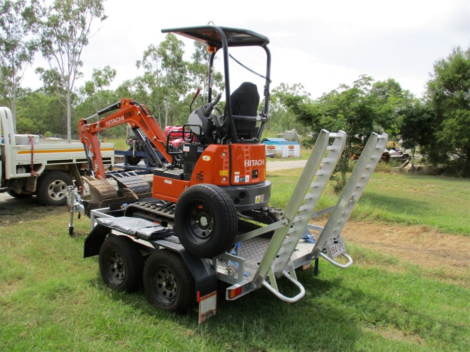 2022 Hitachi ZX17U-5A Mini Excavator & Tilt Trailer Auction