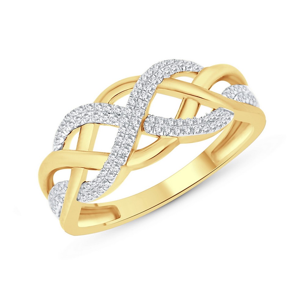 9ct Yellow Gold 0.08ct Diamond Ring