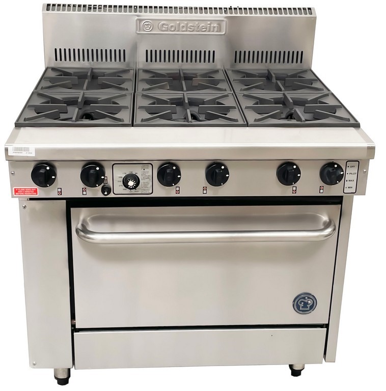 GOLDSTEIN GAS 6 BURNER STOVE WITH OVEN Auction (00135051896) Grays