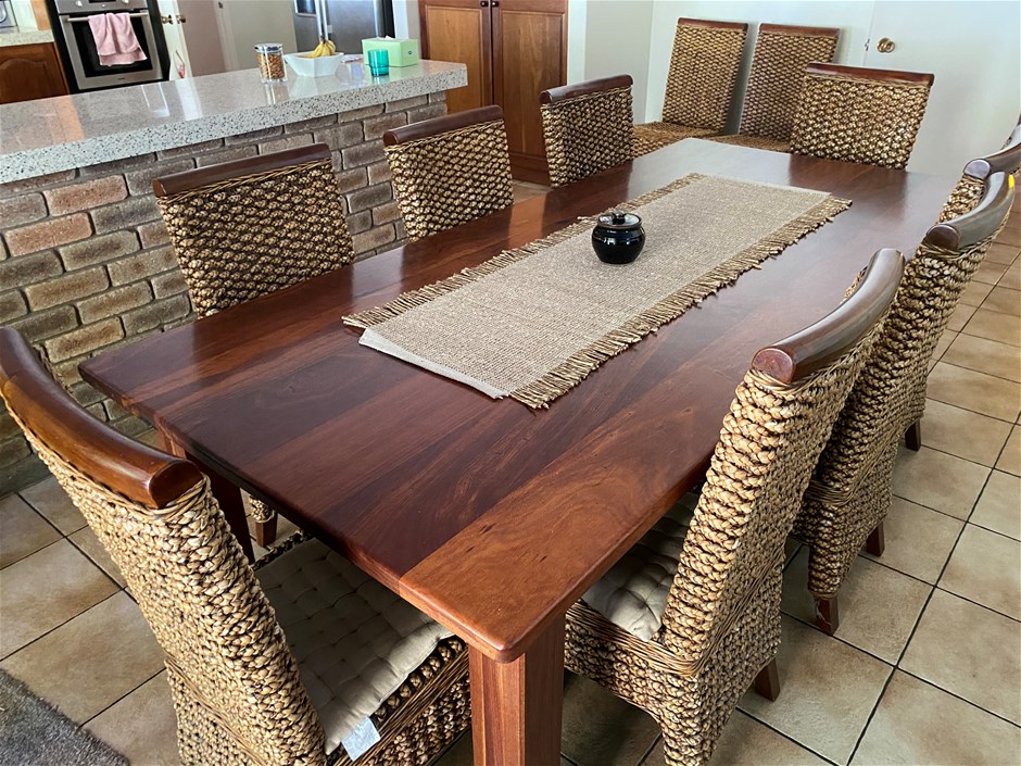 Solid Jarrah Table with Chairs Auction (00609039529) Grays Australia