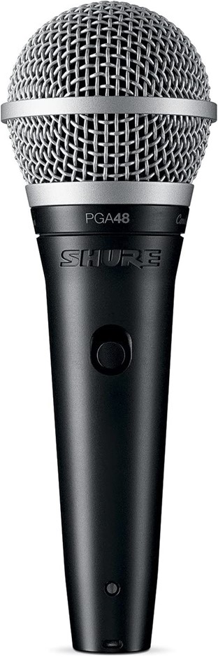 SHURE Cardioid Dynamic Vocal Microphone with XLR-QTR Cable, PGA48-QTR.  Buy