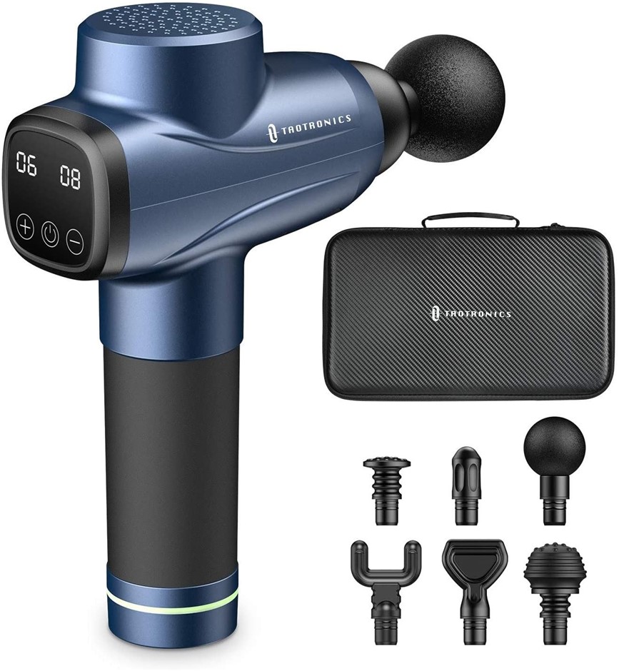 TAOTRONICS Massager w/ 10 Speed Levels, Attachments & Carry Case.