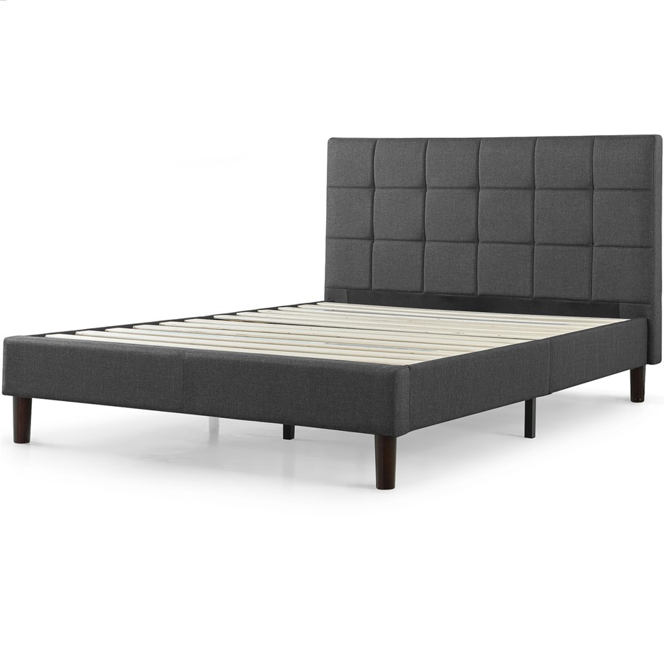Zinus Deluxe Fabric Bed Frame Dark Grey King Auction (00572187550