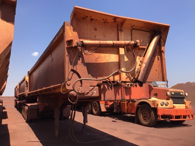3mtr Off Road “A” Section Quadaxle Side Tipper Trailer
