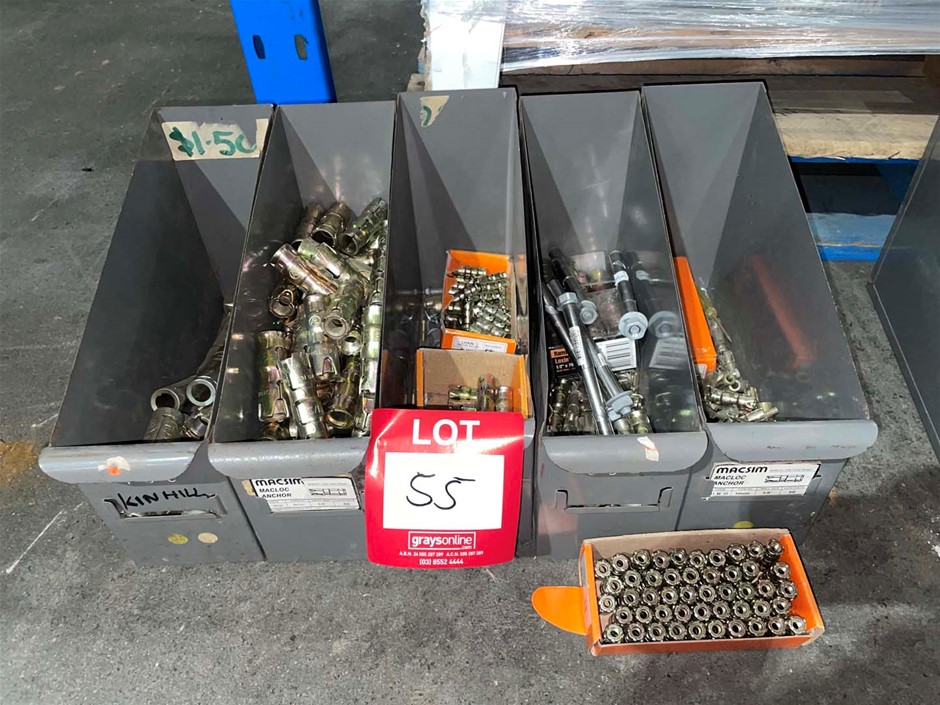 5 x Trays Assorted Macloc Anchors