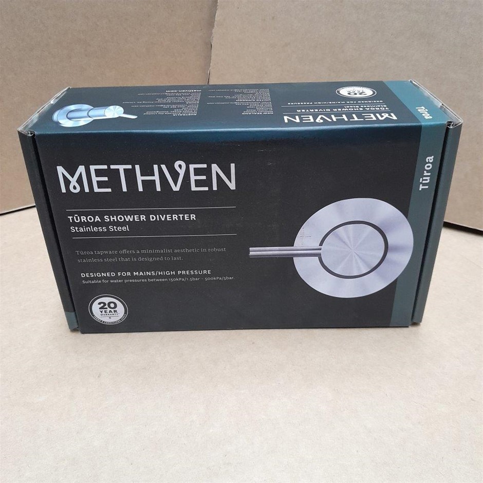 12 x METHVEN TUROA Shower Diverter Stainless Steel Auction (0002