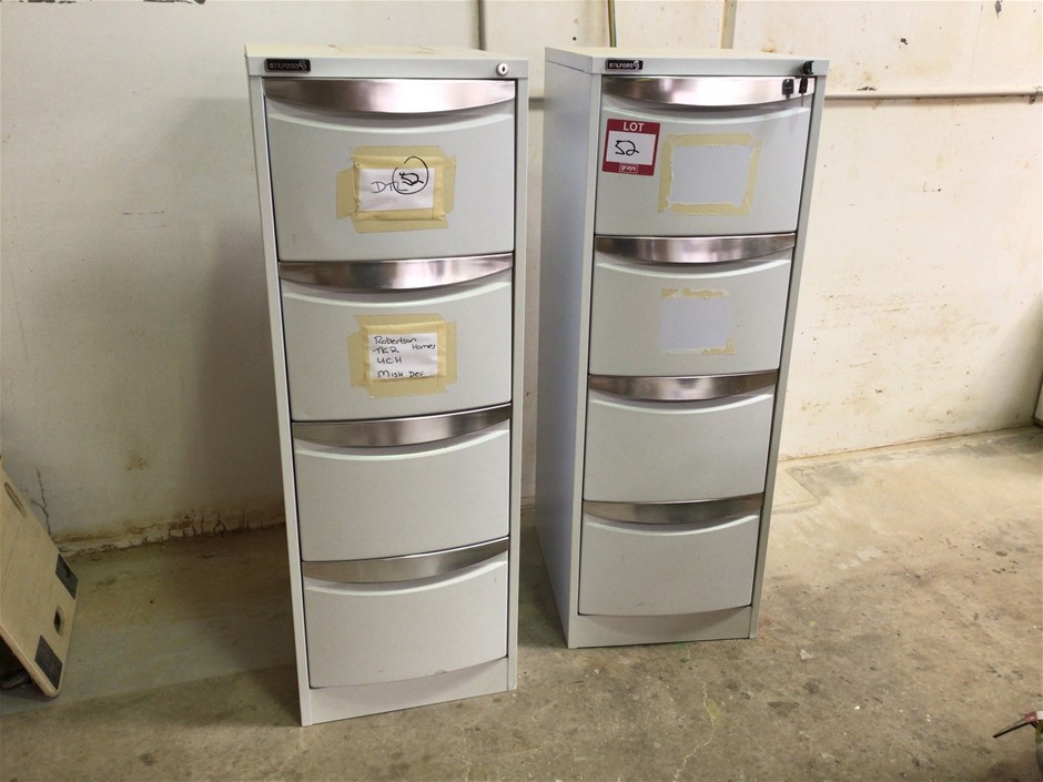 Qty 2x Stilford 4Drawer Filing Auction (00487044154) Grays