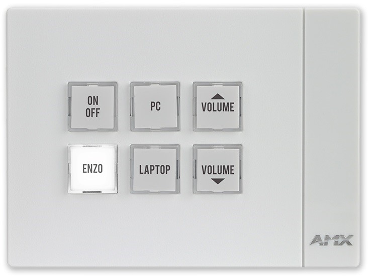 AMX MKP-106L-WH - Massio 6 Button Landscape Keypad Auction (0115 ...