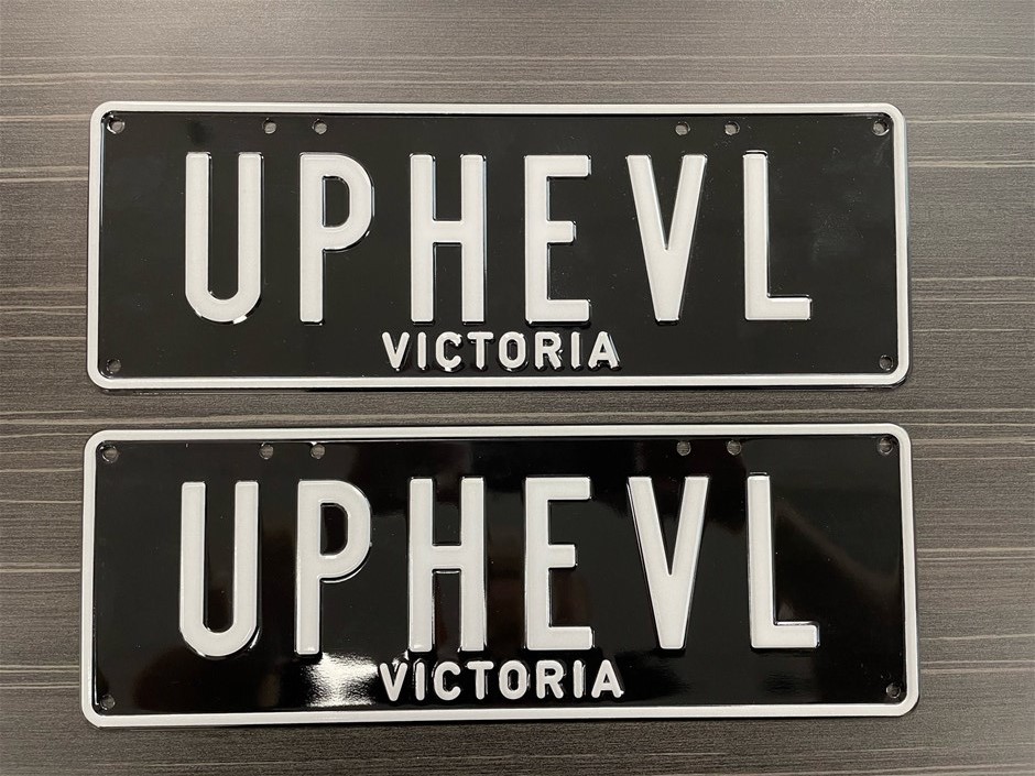 UPHEVL (Custom Victorian) Number Plates