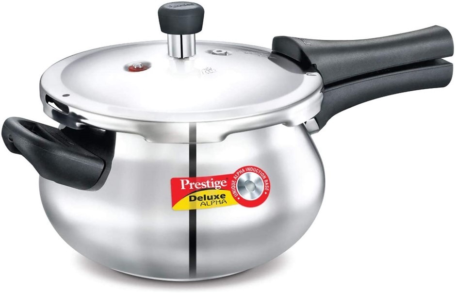 PRESTGE 3.3-Liter Deluxe Alpha Stainless Steel Baby Handi, Small, Silver.