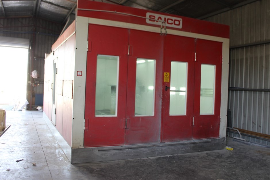 1997 SAICO NEW TRONIC Down Draft Spray Booth with Gas Heater Auction