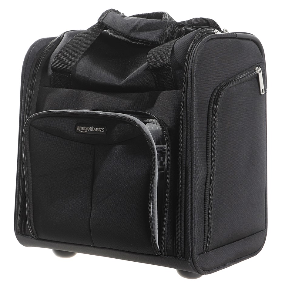AMAZON BASICS CarryOn Luggage Bag with Wheels, 34x24x36 cm, Black. NB