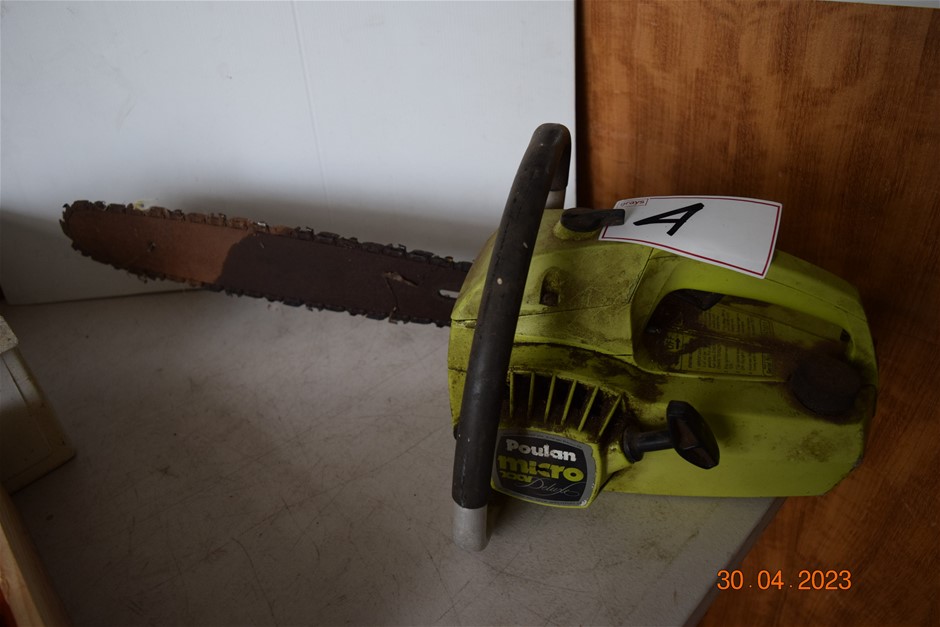 ``Poulan`` Micro Deluxe 350mm (14``) Bar Chainsaw Auction (0004-9041089 ...