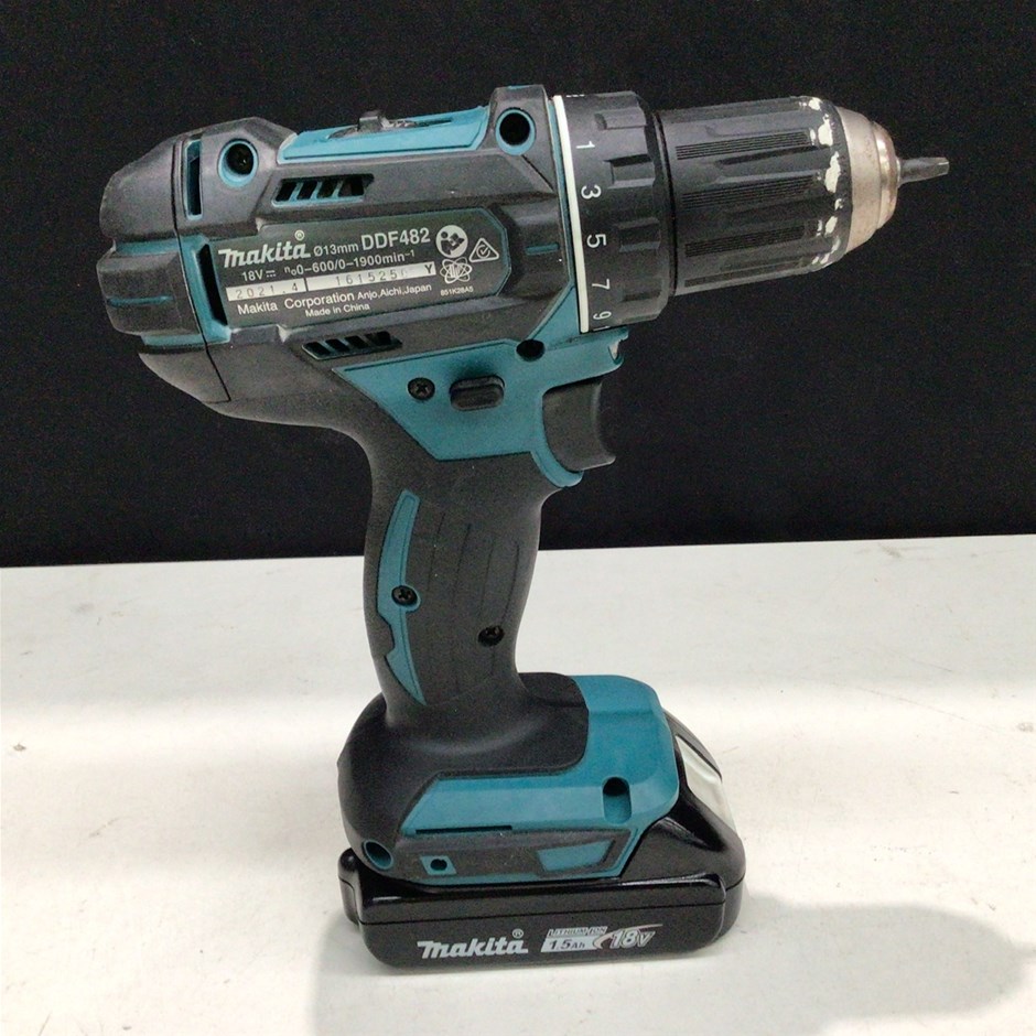 Makita DDF482 Cordless Drill with DC18SD Charger Battery and