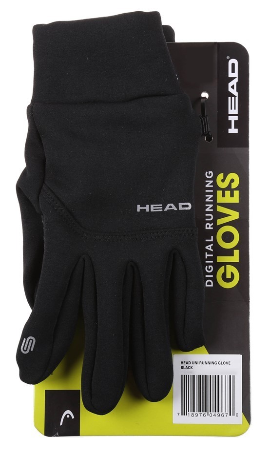 HEAD Unisex Digital Running Gloves, Size XL, Sensatec Touchscreen Compatibl