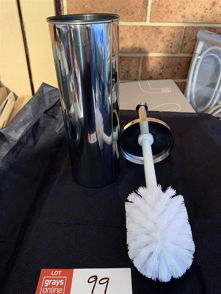 6x Kohler Micro Brush Toilet and Holder Auction (00993025731) Grays