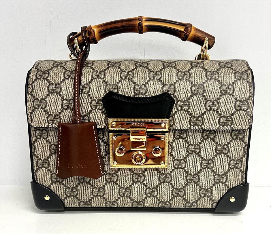 GUCCI Padlock GG Bamboo Shoulder Bag Auction (00292553092) Grays