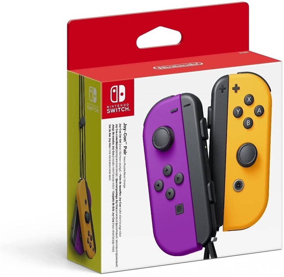 NINTENDO Switch Joy-Con Controller Pair [Purple/Neon Orange].
