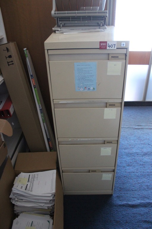 2x 4 Drawer Namco Filing Auction (01245053205) Grays Australia