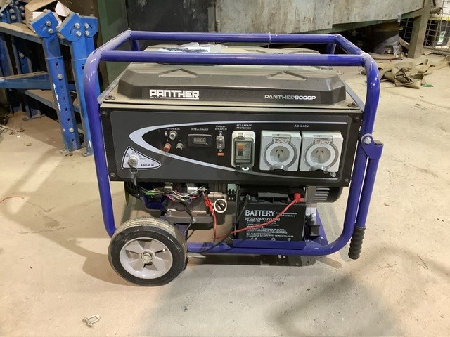 Panther 9000P Electric Start Petrol Generator Auction (0081-3026115 ...