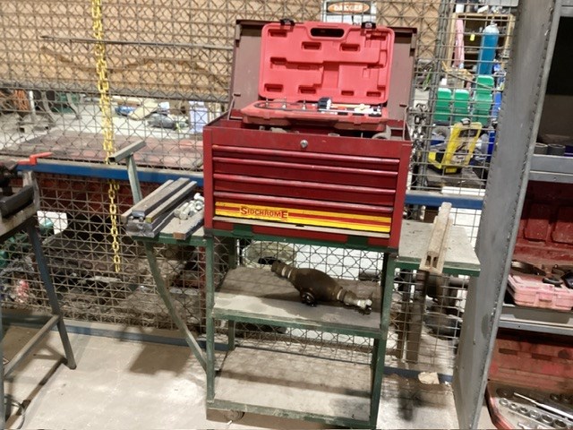 Tool Box With Tools, Pressure Test Kit and Metal Stand Auction (0085 ...