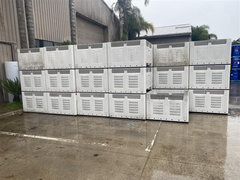 15 x NALLY Mega Bin 780L large plastic pallet size produce bin Auction