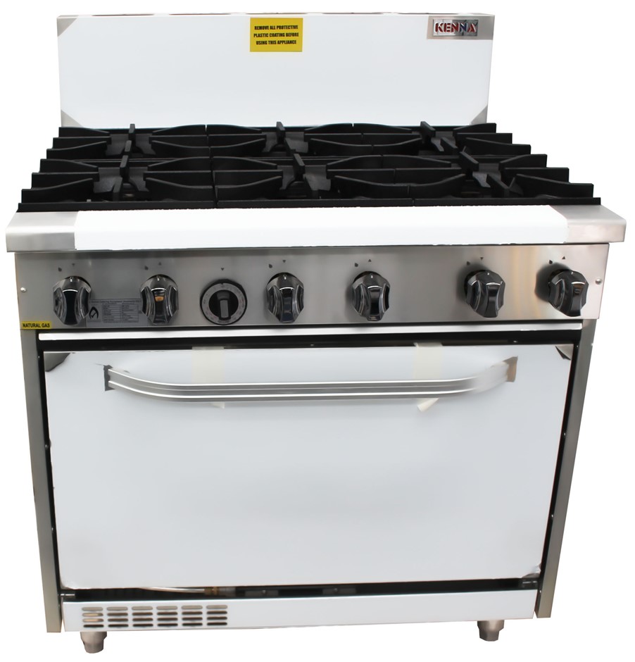 NEW KENNA GAS 6 BURNER STOVE WITH OVEN Auction (00015053183) Grays