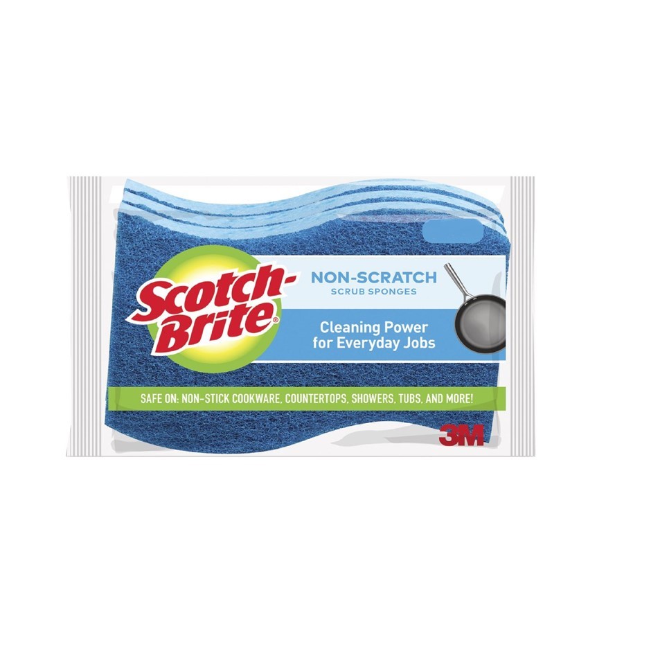 24 x SCOTCH BRITE Non Scratch Scrub Sponge, Blue.  Buyers Note - Discount F