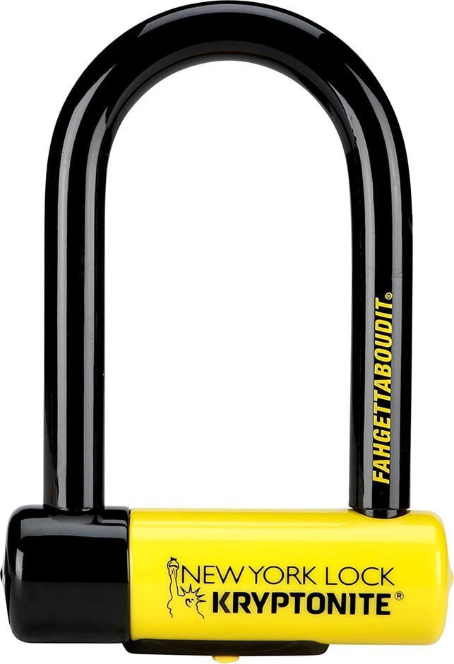 KRYPTONITE New York Fahgettaboutit Mini Bike U-Lock, Heavy Duty Anti-Theft