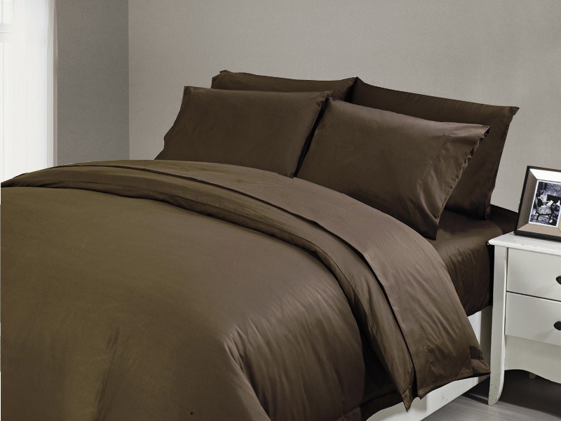1200 TC Flat Sheet Queen Chocolate