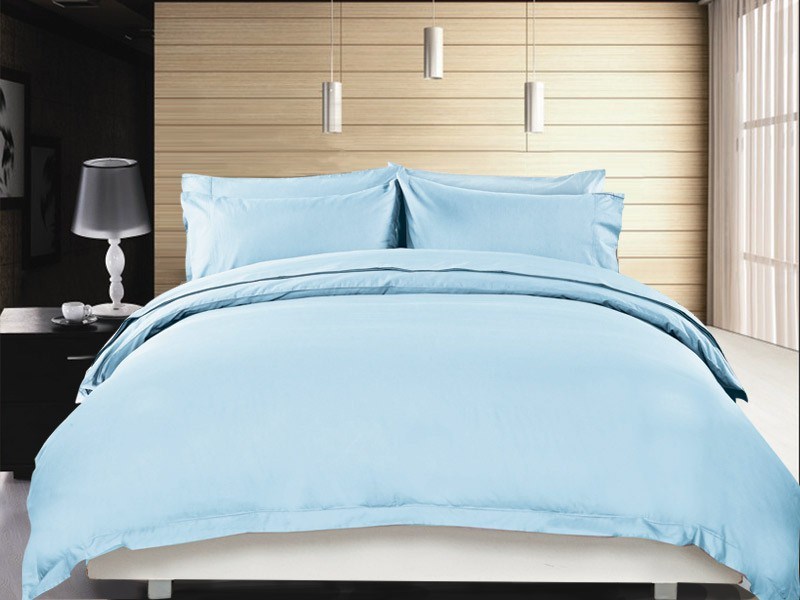 Buy 1200 Tc Quilt Cover Set Single Sky Blue Grays Australia