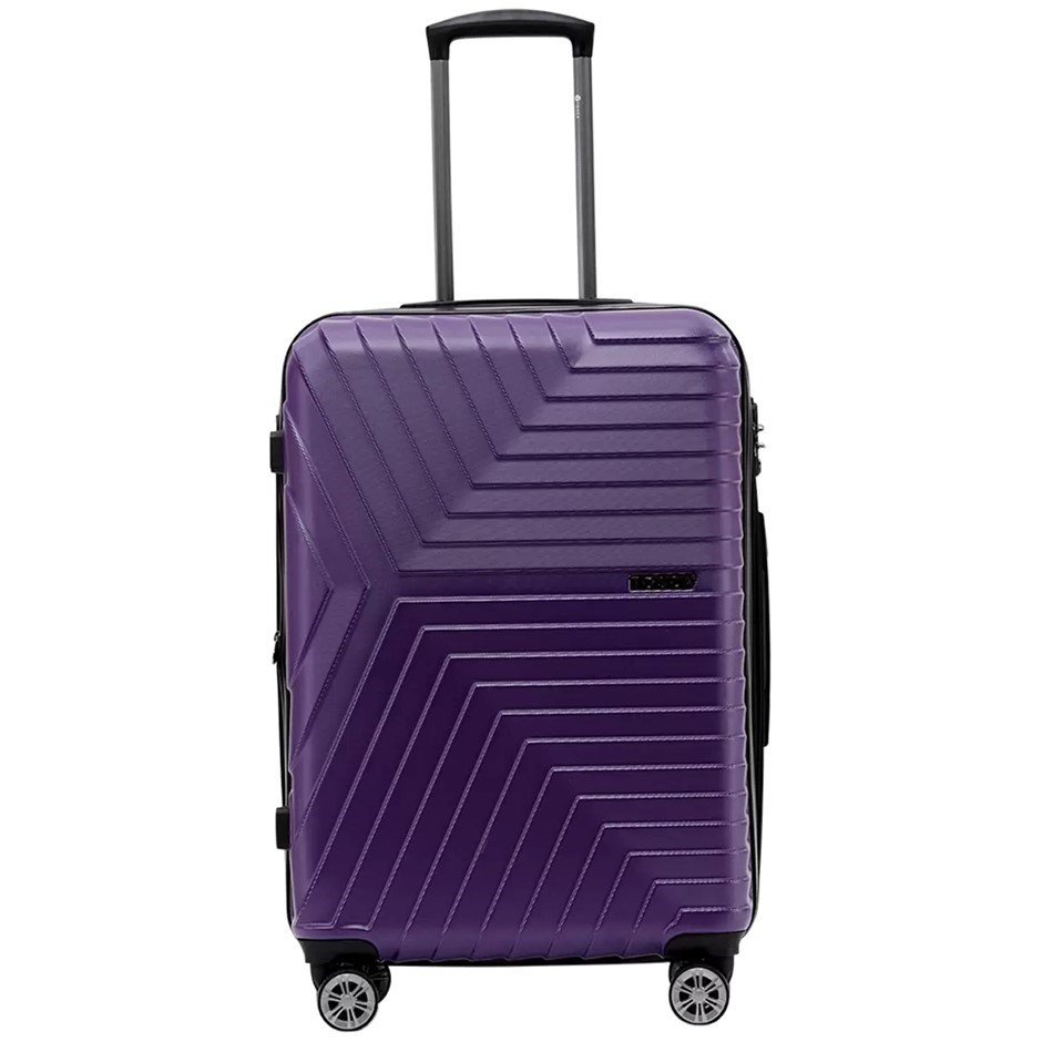 TOSCA Huston Hardside Luggage Case, Medium 67cm, Purple. NB: Minor use, not
