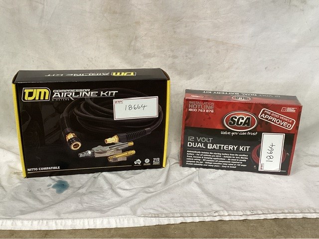 TJM Compressor Airline Kit and SCA 12Volt Dual Battery Kit Auction ...