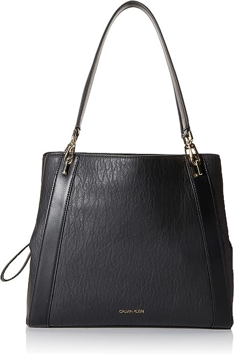 Calvin Klein Ellie Novelty Large Triple Compartment Shoulder Bag Blacksil Auction 0053 1092