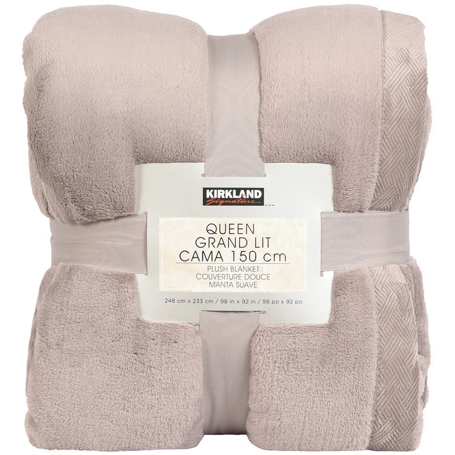 SIGNATURE King Grand Lit Cama Plush Blanket, 284cm x 233cm, Atmosphere Soft