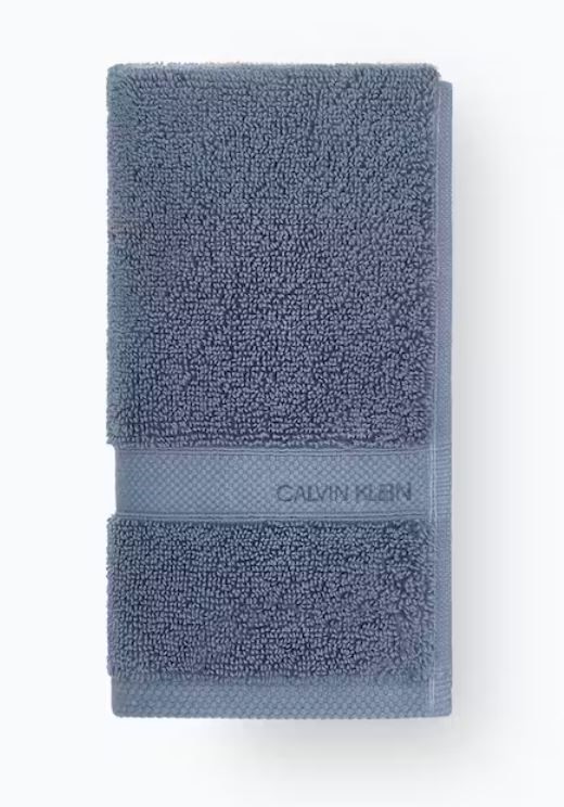2 x CALVIN KLEIN Bath Towel, Blue. Auction (01625053464) Grays Australia